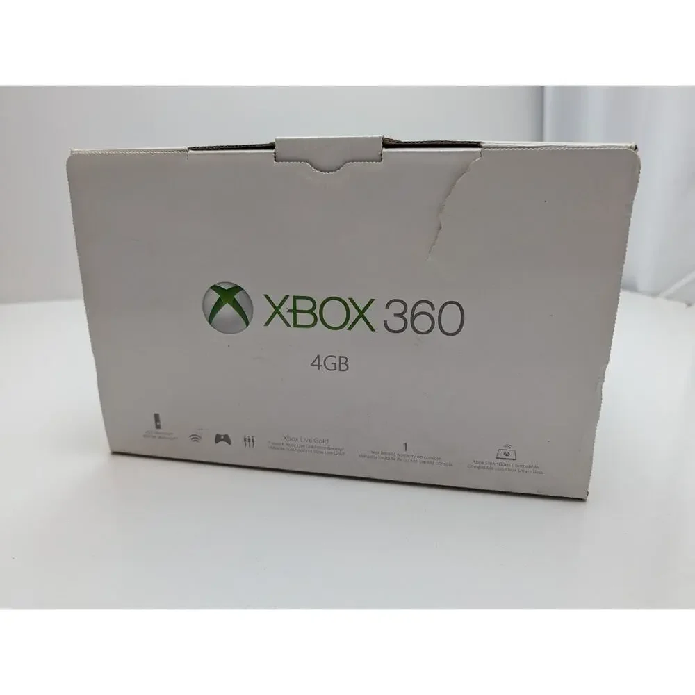 Microsoft XBOX 360 Black 4GB Video Game Console EMPTY BOX, inserts - No console!